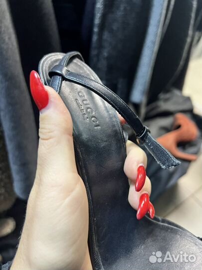 Босоножки Gucci кожа оригинал