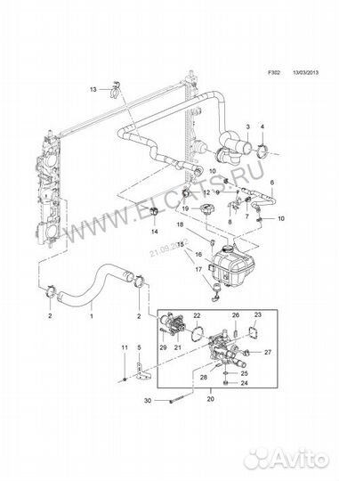 Термостат новый Gates 92C Opel 1.6 Turbo