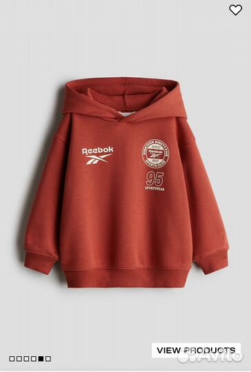 Толстовка худи hm reebok 122/128 134/140 новая
