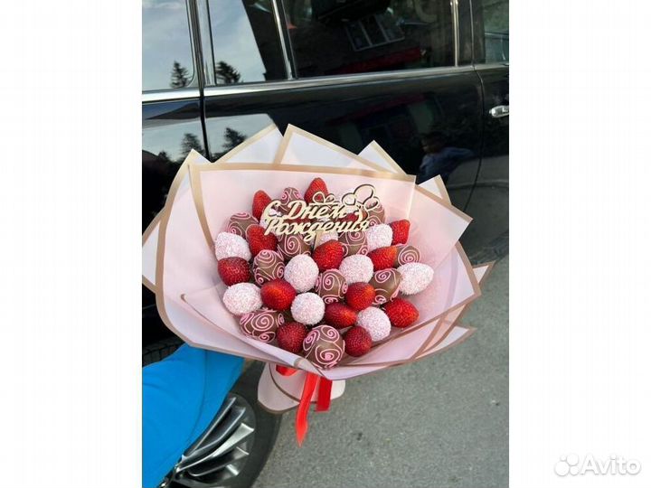 Букет из клубники в шоколаде