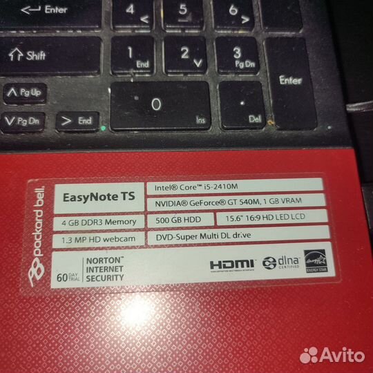 Ноутбук packard bell easynote TS