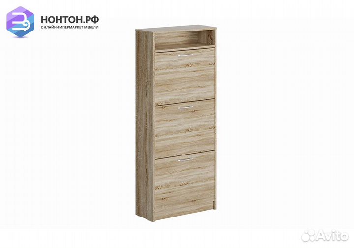 Тумба для обуви Орион 3 ячейки сонома