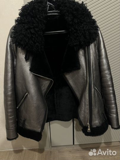 Дубленка натуральная женская aviator 46