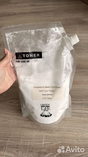 Универсальный Заправляемый белый Тонер-порошок