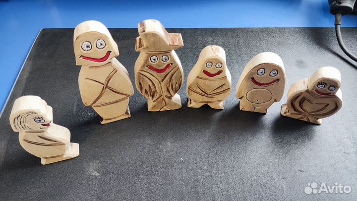 Игрушечные фигурки из дерева ручной работы