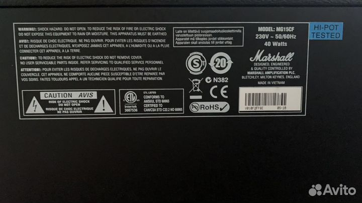 Комбоусилитель Marshall mg15