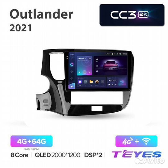 Магнитола Teyes 2K CC3 для Mitsubishi Outlander 20