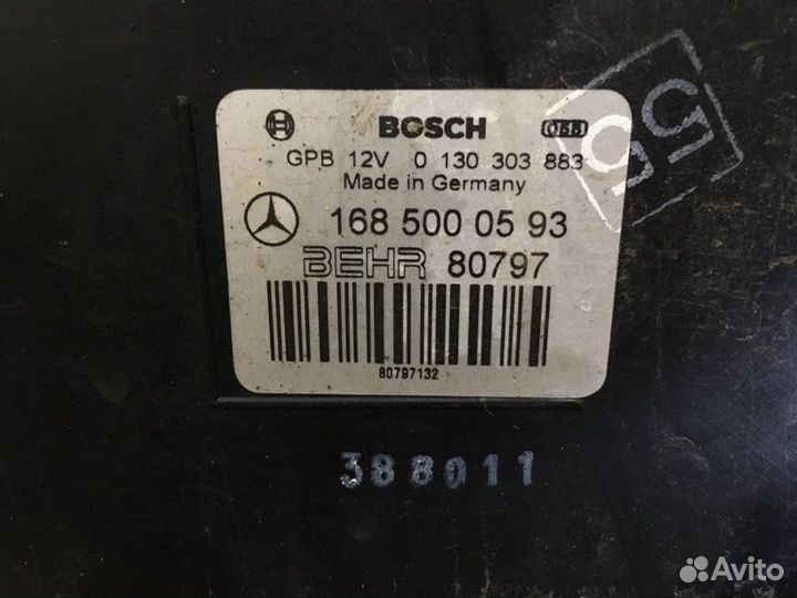 Вентилятор радиатора Mercedes-Benz A-Class W168