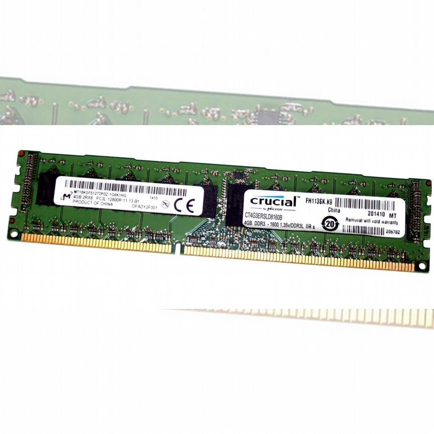 [CT4G3ERSLD8160B] Оперативная Память Crucial Ddr3 Ct4g3ersld8160b