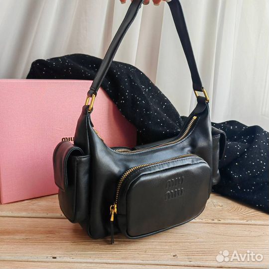 Сумка miu miu nappa leather pocket bag