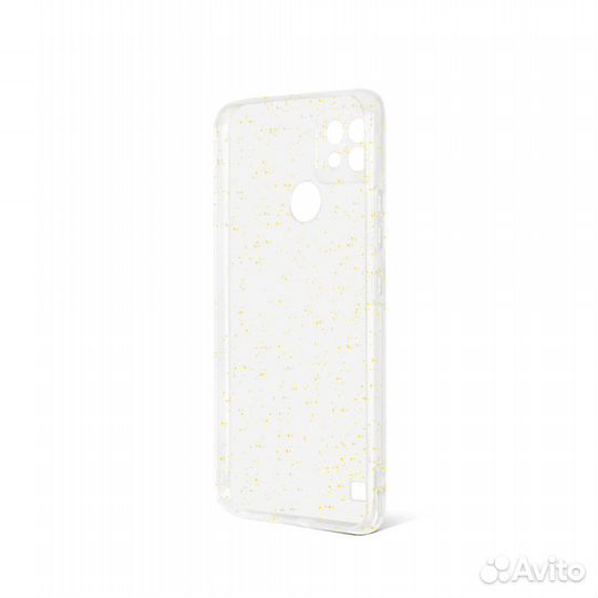 Силиконовый чехол с блестками для Realme C21