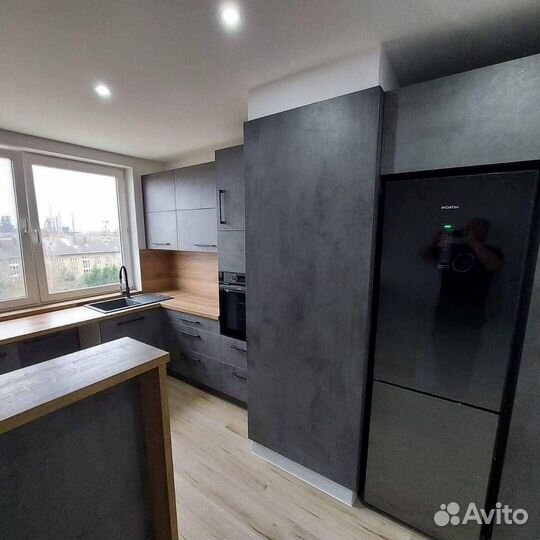 Кухонный гарнитур прямой матовый