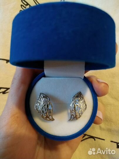 Серьги серебряные новые