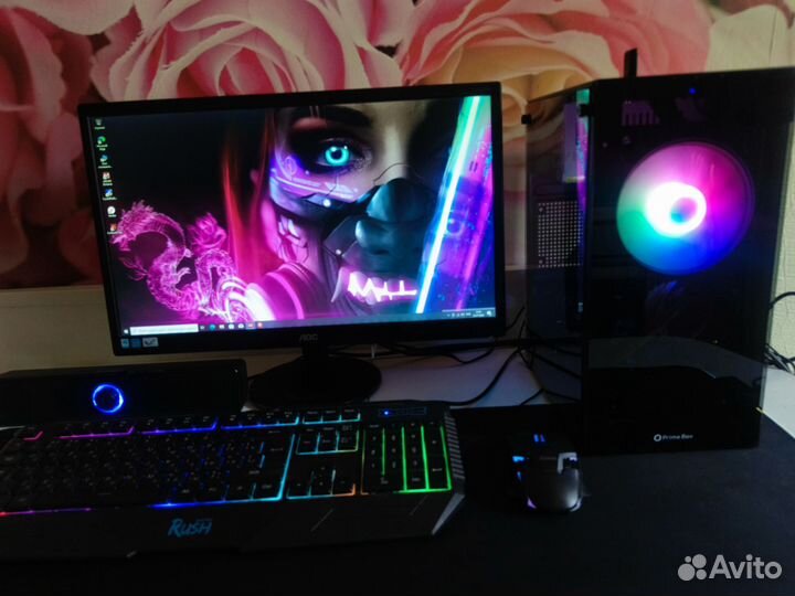 Игровой, 4ядра, 16озу, ssd, hdd, rx580, моник 22