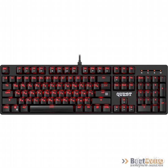 Клавиатура проводная Defender quest GK-596 черный