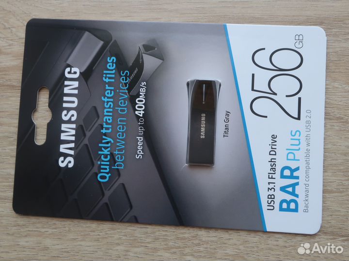 USB Flash Samsung Bar Plus MUF-256 Гб, 400 мб/с