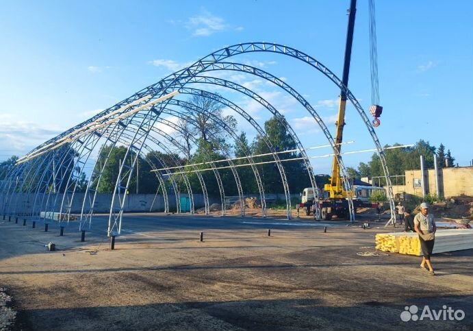 Арочный ангар 21 м