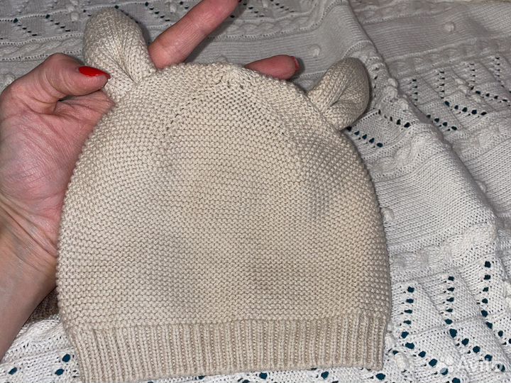 Шапка детская HM 62/68 74/80 с ушками