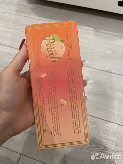 Палетка теней sweet peach too faced