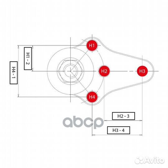 Опора шаровая chevrolet lacetti 03- нижн.лев/пр