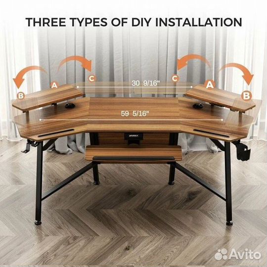 Компьютерный стол Eureka ERK-AED-E70WN