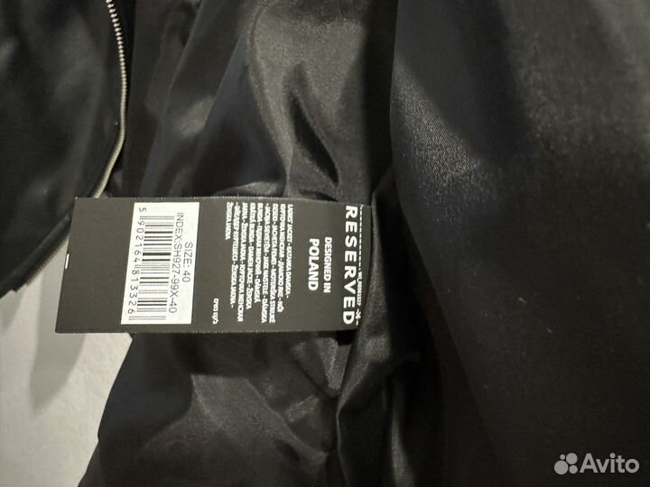 Куртка кожаная женская черная Reserved 46 р