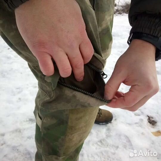 Боевые штаны с наколенниками брюки мох