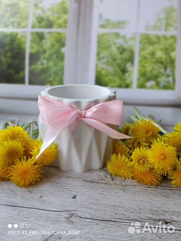 Гипсовое кашпо