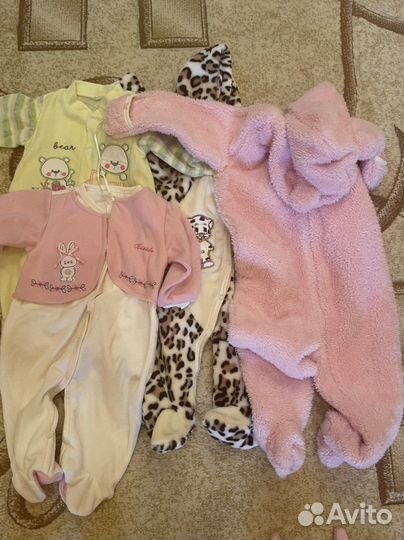 Вещи пакетом для девочки 68-86см