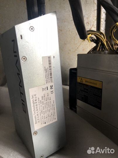 Блок питания, оригинальный Bitmain APW3++ 1600Вт