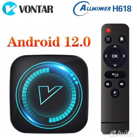 Смарт тв приставка на Android 12 vontar H618