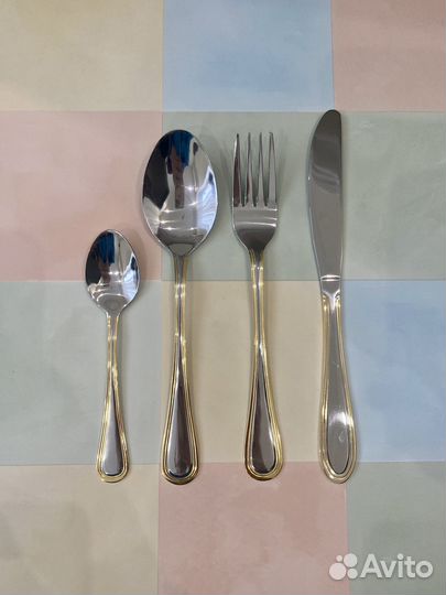 Новый столовый набор на 6 персон (24 предмета)