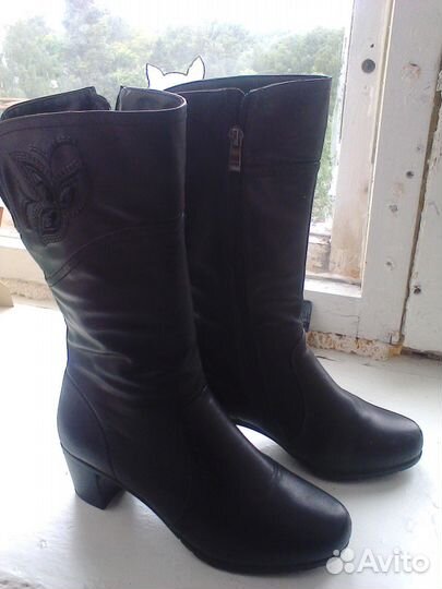Сапоги кожаные, 37