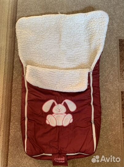 Конверт на овчине в коляску