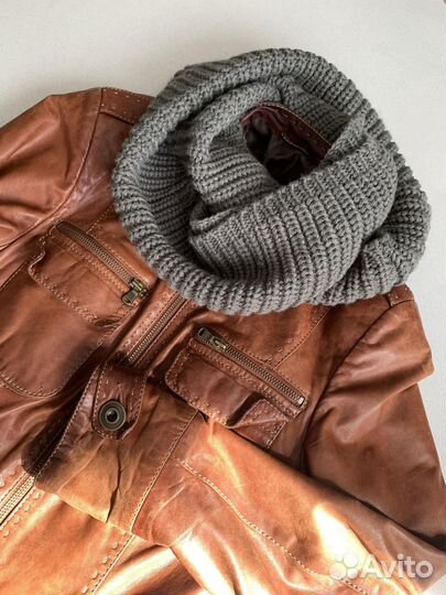 Снуд серый шарф снуд женский снуд вязаный в 2