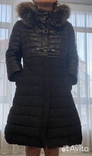 Кожаное пальто
