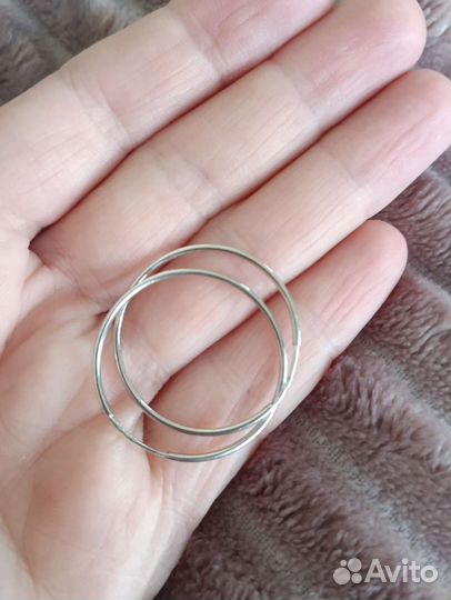 Серебряные серьги кольца