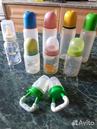 Бутылочки для кормления, пустышки и ниблеры+подаро