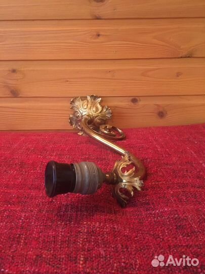 Антикварное бронзовое бра