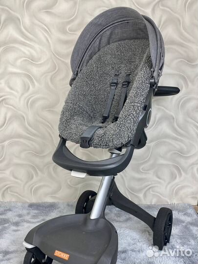 Зимние вкладыши из овчины для коляски Stokke