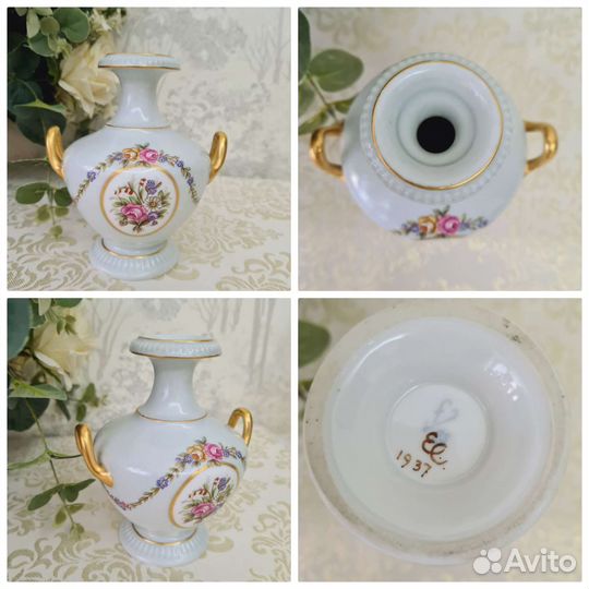 Ваза фарфор/ ваза двойное стекло Германия