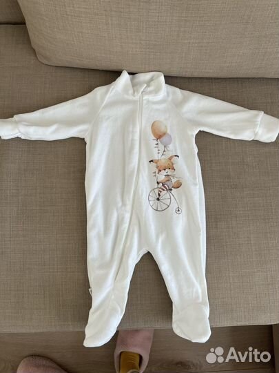 Комбинезон флисовый поддева весна-лето 68-74