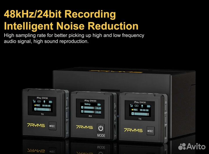 Беспроводной петличный микрофон 7ryms iray dw30