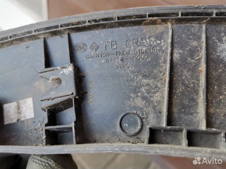 Накладка переднего правого крыла Kia Rio X-line