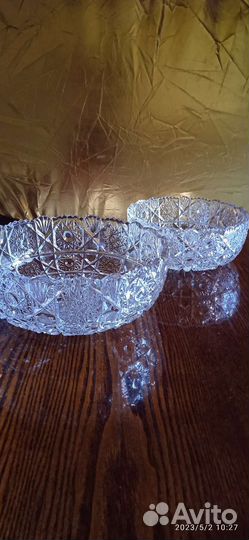 Набор ваз хрустальных