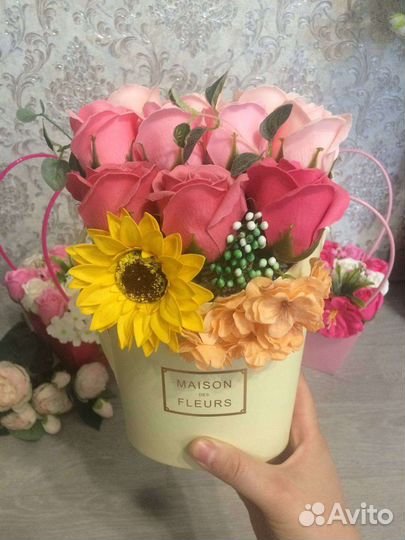 Букет из мыльных роз в наличии