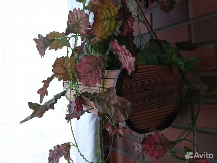 Подвесное кашпо полубочка