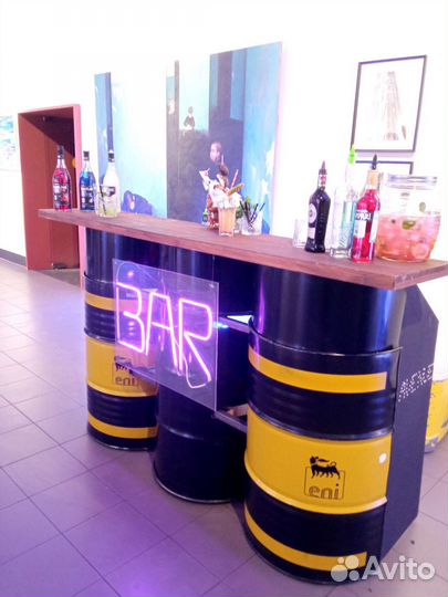 Бар из бочек аренда