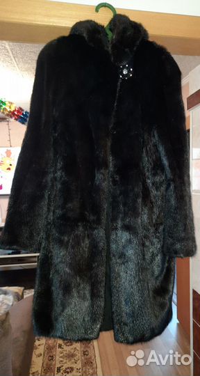 Шуба норковая с капюшоном 44 46
