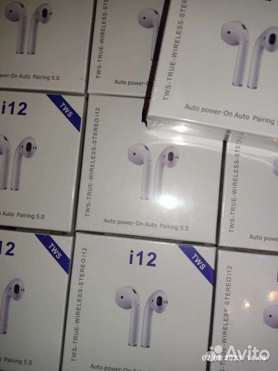 Беспроводные наушники i12 tws